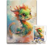 Rompecabezas de bebé dragón Colorido de 1000 Piezas para Adolescentes, Juego Divertido de Aprendizaje Consciente, Celebraciones alegres, tamaño 38x52cm