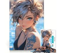 Rompecabezas de Belleza con Tatuajes Junto a la Piscina para Adolescentes, 1000 Piezas, Wise Think Toy, diversión y Entretenimiento, decoración de Pared con Corte nítido (38x26cm)