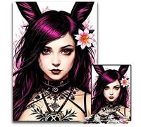 Rompecabezas de Belleza de Anime gótico de 1000 Piezas para Adultos desafiantes Rompecabezas Juego Interactivo Familiar Bricolaje decoración del hogar desafío Mental Regalo 1000 Piezas (75 x 50 cm)