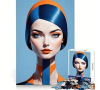 Rompecabezas de Belleza Femenina Vibrante para Adultos, 1000 Piezas, Ejercicio Mental, Escape Tranquilo, Cierre Seguro, Bonito Regalo (38x52cm)