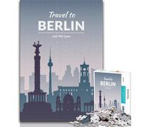 Rompecabezas de Berlín de 1000 Piezas para Adultos y Adolescentes, Juego Familiar para aliviar el estrés, desafío difícil, Regalo de Amigo Secreto, 50x75cm