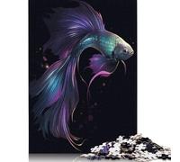 Rompecabezas de Betta 1 Verde y Morado, Juego Familiar desafiante, 100% cartón Reciclado, Regalo de cumpleaños para Adultos y niños, 1000 Piezas (75 x 50 cm)