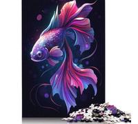 Rompecabezas de Betta 2 Rojo y Azul, Juguete de descompresión, Rompecabezas Rectangular de Papel para niños y Adultos a Partir de 12 años, 1000 Piezas (75 x 50 cm)
