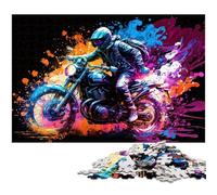 Rompecabezas de Bicicleta Colorido de 1000 Piezas para Adultos, Rompecabezas de cartón, Ideal para Adolescentes y coleccionistas, Regalo de Viaje, Actividad Familiar, 26x38cm/10,23x14,96 Pulgadas