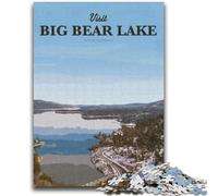 Rompecabezas de Big Bear Lake para Adultos, 1000 Piezas, Actividad Familiar con póster a Juego y Hoja de Trivia para Mayores de 14 años, 1000 Piezas (26x38cm)