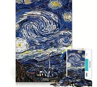 Rompecabezas de Bigfoot de la Noche Estrellada para Adultos, 1000 Piezas, Juguete de lógica Pura, sin estrés, Corte preciso, artículo de Santa Claus 38x52cm