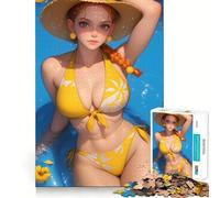 Rompecabezas de Bikinis de Verano Junto a la Piscina, 1000 Piezas para Adolescentes, para Mejorar la Memoria, Divertido y Relajante, con Corte preciso, de la colección Art Collection 38x26cm