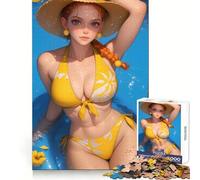Rompecabezas de Bikinis de Verano Junto a la Piscina, 1000 Piezas para Adolescentes, para Mejorar la Memoria, Divertido y Relajante, con Corte preciso, de la colección Art Collection 38x26cm