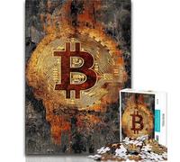 Rompecabezas de Bitcoin con Grafiti de 1000 Piezas para Adultos Un Juego desafiante y Familiar con Piezas aleatorias Que se entrelazan por Completo, 38x26cm