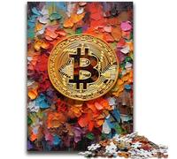 Rompecabezas de Bitcoin con Grafiti para Adolescentes, Juegos educativos, decoración del hogar y Regalos para Toda la Familia 26x38cm
