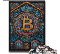 Rompecabezas de Bitcoin con vitrales para Adultos, 2000 Piezas, Juego difícil y desafiante para Toda la Familia Colección de Artistas Bellas Artes para Mayores de 14 años 70x100cm