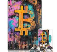 Rompecabezas de Bitcoin para Adolescentes, 1000 Piezas, para Adultos y Adolescentes Entrena tu Cerebro y Tus Manos Regalo de cumpleaños, 26x38cm