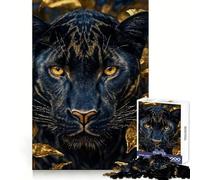 Rompecabezas de Black Panther en Rosas Doradas para Adultos, 1000 Piezas, para un Entretenimiento Tranquilo y Creativo, Ideal para Regalar (38x52cm)