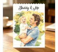 Rompecabezas de bloques de construcción personalizado para papá y yo, arte de ladrillo fotográfico de padre e hijo, regalos de recuerdo sentimental para él, hombres, papá, abuelo, decoración de