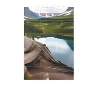 Rompecabezas de bloques de ladrillo de arte 3D, bloques de construcción creativos, decoración de computadora, rompecabezas de glaciar, impresión de parque nacional, 37 piezas