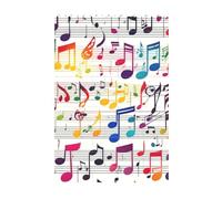 Rompecabezas de bloques de ladrillo de arte 3D, bloques de construcción creativos, decoración de computadora, rompecabezas colorido de notas musicales, impresión de 37 piezas