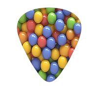 Rompecabezas de bola de color, paquete de 12 púas de guitarra, 4 piezas en cada uno de los 3 tamaños, adecuado para una amplia gama de instrumentos de cuerda