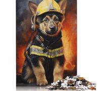 Rompecabezas de Bombero Cachorro, 100% cartón Reciclado, Ideal para el Día de la Madre, 1000 Piezas (26 x 38 cm)