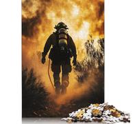 Rompecabezas de Bombero en Humo, 1000 Piezas (38 x 26 cm), cartón 100% Reciclado, Ideal para el Día de la Madre.
