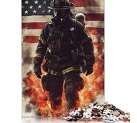 Rompecabezas de Bombero en Llamas, difícil de Resolver, de Papel Duro, Rectangular, para Adultos y niños, 1000 Piezas (38 x 26 cm)