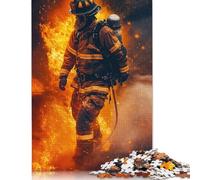 Rompecabezas de Bombero en Llamas, Premium, 100% Reciclado, Rectangular, para Adultos y Adolescentes, 1000 Piezas (38 x 26 cm)