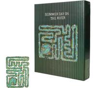 Rompecabezas de borde, rompecabezas únicos, rompecabezas único con temática de río, rompecabezas de día de verano en el borde del río, diversión de verano, juegos de arte