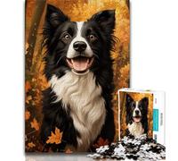 Rompecabezas de Border Collie caído para Adolescentes, 1000 Piezas, Juegos educativos, decoración de Pared, cumpleaños y Navidad (38x26cm)