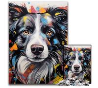 Rompecabezas de Border Collie de 1000 Piezas para Adultos, desafiante Juego para Adultos, Actividad interactiva Familiar, 50x75cm/19,68x29,52 Pulgadas