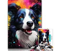 Rompecabezas de Border Collie Nebula para Adolescentes, 1000 Piezas para Adultos, Juego Familiar para aliviar el estrés, desafío difícil, Grandes Regalos y Juguetes, 26x38cm