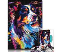 Rompecabezas de Border Collie para Adolescentes, 1000 Piezas, para Adultos y Adolescentes, Juguetes educativos, Juegos Familiares, fomenta el Amor en Pareja, 75x50cm