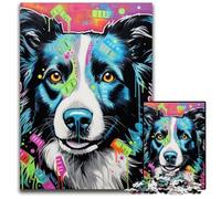 Rompecabezas de Border Collie para Adultos, 1000 Piezas, Familiares y Amigos, Apto para Mayores de 14 años, 26x38cm/10,23x14,96 Pulgadas.