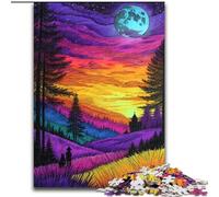 Rompecabezas de Bosque Colorido para Adultos, 1000 Piezas, Juegos educativos, decoración del hogar, Regalo para Toda la Familia (50x75cm)