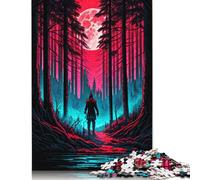 Rompecabezas de Bosque de árboles aterradores, Juguetes de descompresión, Rompecabezas de cartón 100% Reciclado para Adultos, Adolescentes, Regalos para el Día del Padre, 1000 Piezas (75 x 50 cm)