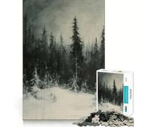 Rompecabezas de Bosque nevado para Adultos, 1000 Piezas, Rompecabezas Mental, pasatiempo Relajante, Montaje de imágenes, Regalo Encantador (38x26cm)