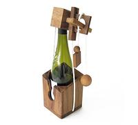 Rompecabezas DE Botella Modelo 1 - Nivel 3/6 - Juego Puzzle Candado de Madera Maciza Eco-Responsable, Normas CE, Marca Francesa Le Délirant
