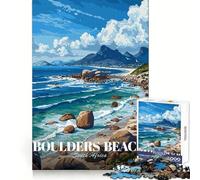 Rompecabezas de Boulders Beach, Sudáfrica, para Adultos, 1000 Piezas, para Practicar el razonamiento, Actividad de Ocio, Bordes de Primera Calidad, Regalo navideño (38x26cm)