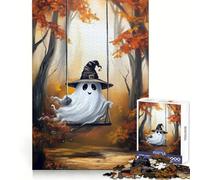 Rompecabezas de Bruja, Fantasma y Columpio de 1000 Piezas para Adolescentes Agilidad Mental Pasatiempo Acogedor Ensamble Seguro Regalo Ideal de Navidad (38x52cm)
