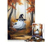 Rompecabezas de Bruja, Fantasma y Columpio para Adultos, 1000 Piezas, Ejercicio Mental, Entretenimiento Tranquilo, tamaño (38x26cm)