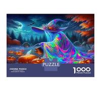 Rompecabezas de Brujas de 1000 Piezas - Bruja Cósmica Psicodélica, Juegos Educativos Clásicos, 52x38cm/1000piezas