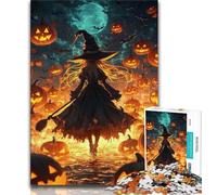 Rompecabezas de Brujas de Halloween para Adolescentes, 1000 Piezas, Juguetes educativos, antiestrés, Aptos para decoración de Escritorio (50x75cm)