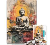 Rompecabezas de Buda Arcoíris para Adolescentes, 1000 Piezas Un Juego Educativo Divertido y Divertido para cumpleaños (50x75cm)