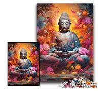 Rompecabezas de Buda de 1000 Piezas para Adultos, Ideal para una Noche de Juegos Familiar, Obra de Arte Decorativa DIY, tamaño 50x75cm.