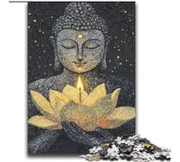 Rompecabezas de Buda de 2000 Piezas para Adultos Un Juego desafiante para Disfrutar en Familia con póster y Hoja de Trivia (70x100cm)