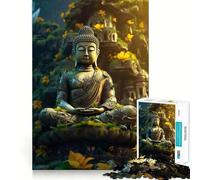 Rompecabezas de Buda de la Naturaleza de 1000 Piezas para Adolescentes Que mejoran la Memoria, sin estrés, con Bordes Ajustados, decoración de Pared (38x52cm)