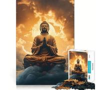 Rompecabezas de Buda Espiritual de 1000 Piezas para Adultos, Juguete para ejercitar la Mente, diversión Casual, Corte de precisión, Regalo artístico 38x26cm