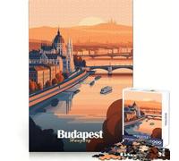 Rompecabezas de Budapest al Atardecer para Adolescentes,1000 Piezas,Entrenamiento de Memoria,escapada Tranquila,Corte Impecable,Regalo Memorable (38x26cm)
