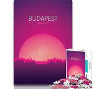 Rompecabezas de Budapest Hungría para Adultos 1000 Piezas, Juguetes educativos, Juegos Familiares con póster y Hoja de Trivia 75x50cm