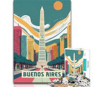 Rompecabezas de Buenos Aires para Adolescentes, 1000 Piezas, desafiante, Pero Divertido y Divertido Regalo de cumpleaños, Arte Mural, 38x26cm