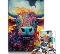 Rompecabezas de búfalo de 1000 Piezas para Adolescentes, Juegos educativos, decoración del hogar y Regalos para Toda la Familia (38x26cm)