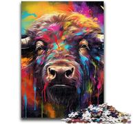 Rompecabezas de búfalo para Adolescentes, 1000 Piezas, Ideal para aliviar el estrés, desafío difícil, decoración del hogar (50x75cm)